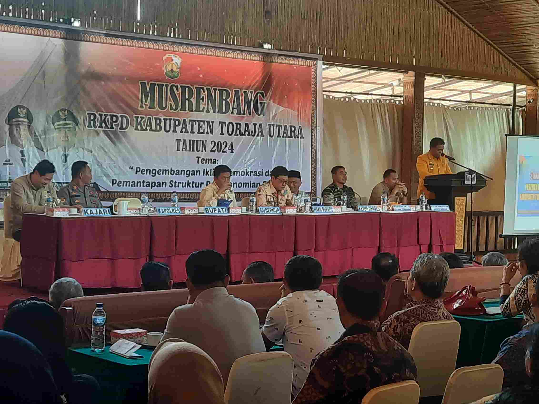 Bupati Toraja Utara Beri Sambutan Di Musrenbang Rkpd Kabupaten Toraja